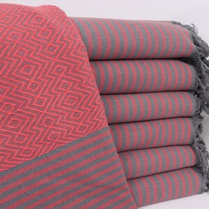 Bridesmaid Gifts, Monogram Blanket, Diamond Throw, 79x103 Inches Vermilion Cotton Throw, Custom Blanket, Bridesmaid Proposal Gift,
