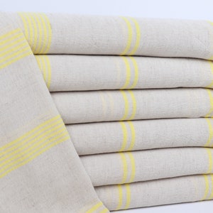 Turkish Towels Beach, Personalized Turkish Beach Towel, Yellow Towel, Striped Towel, 36x79 Inches Custom Logo Beach Towel, Guest Towel,