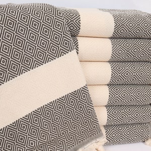 Diamond Hand Towel, 20x36 Inches Dark Green Cotton Tea Towel, Wedding Favors, Turkish Hand Towel, Personalized Gifts, Christmas Hand Towel,