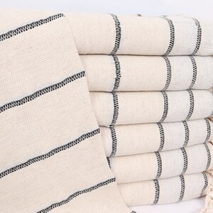 Kleine badhanddoeken, gestreepte theedoek, 20 x 40 inch lichtgrijze linnen theedoek, Turkse handdoek, huwelijkscadeau, monogram theedoek,
