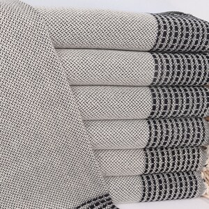 Striped Tea Towel, Personalized Gift, 20x40 Inches Navy Cotton Tea Towel, Personalized Kitchen Towel, Small Bath Towels, Bridal Party Gifts,