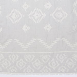 Custom Beach Towel, Custom Towel, Light Gray Towel, Kilim Towel, 36x71 Inches Monogram Towel, Warm Towel, Home Decor Towel, Summer Towel,