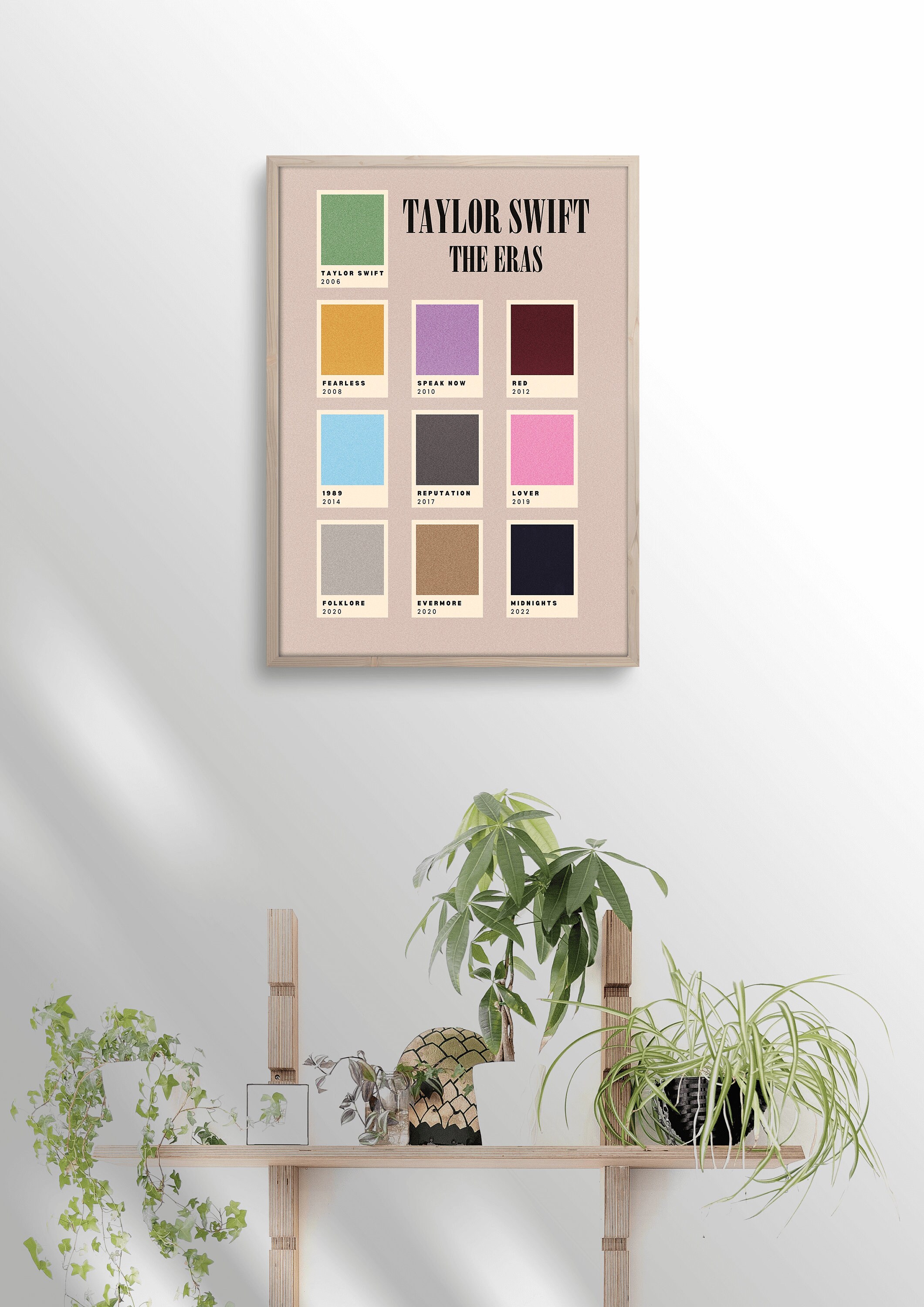 Printable Taylor Swift the Eras Tour Albums Pantone Colors - Etsy