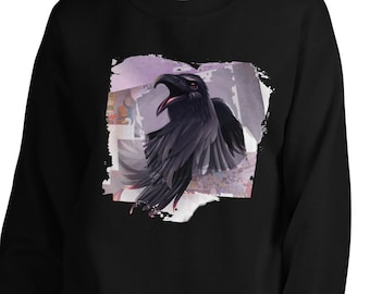 The Raven Speaks Sweatshirt – Gothic Bird Lover Gift