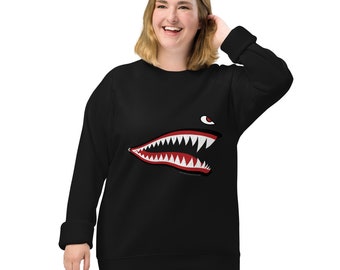Shark Mouth Sweatshirt – Organic Cotton Graphic Print