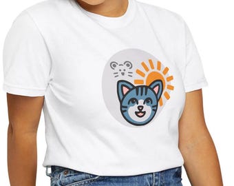 Camiseta con estampado de gato y ratón juguetones: regalo para amantes de los gatos - Camiseta de bebé peludo felino
