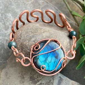 Labradorite Copper Handmade Bracelet/Pendant