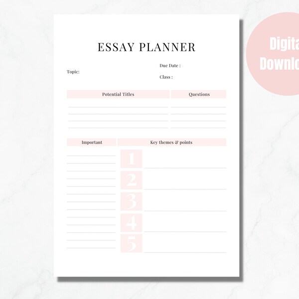 free dissertation planner Digital Student Academic Planner, Project Essay Planner, iPad Planner, Minimalist Digital Planner, Instant Download, Printable