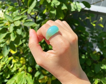 「高評価！」注目のレビュ Chunky Natural Rings Chunky / Rings Dome Resin Bubble アクセサリー