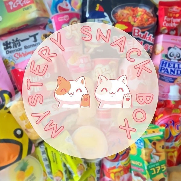 Kawaii Cute Mystery Japonais/Coréen/Asain Snack Box | Boîte à goûter asiatique | Coffret cadeau d'anniversaire | Collations Anime Manga | Boîte à goûter sucrée|