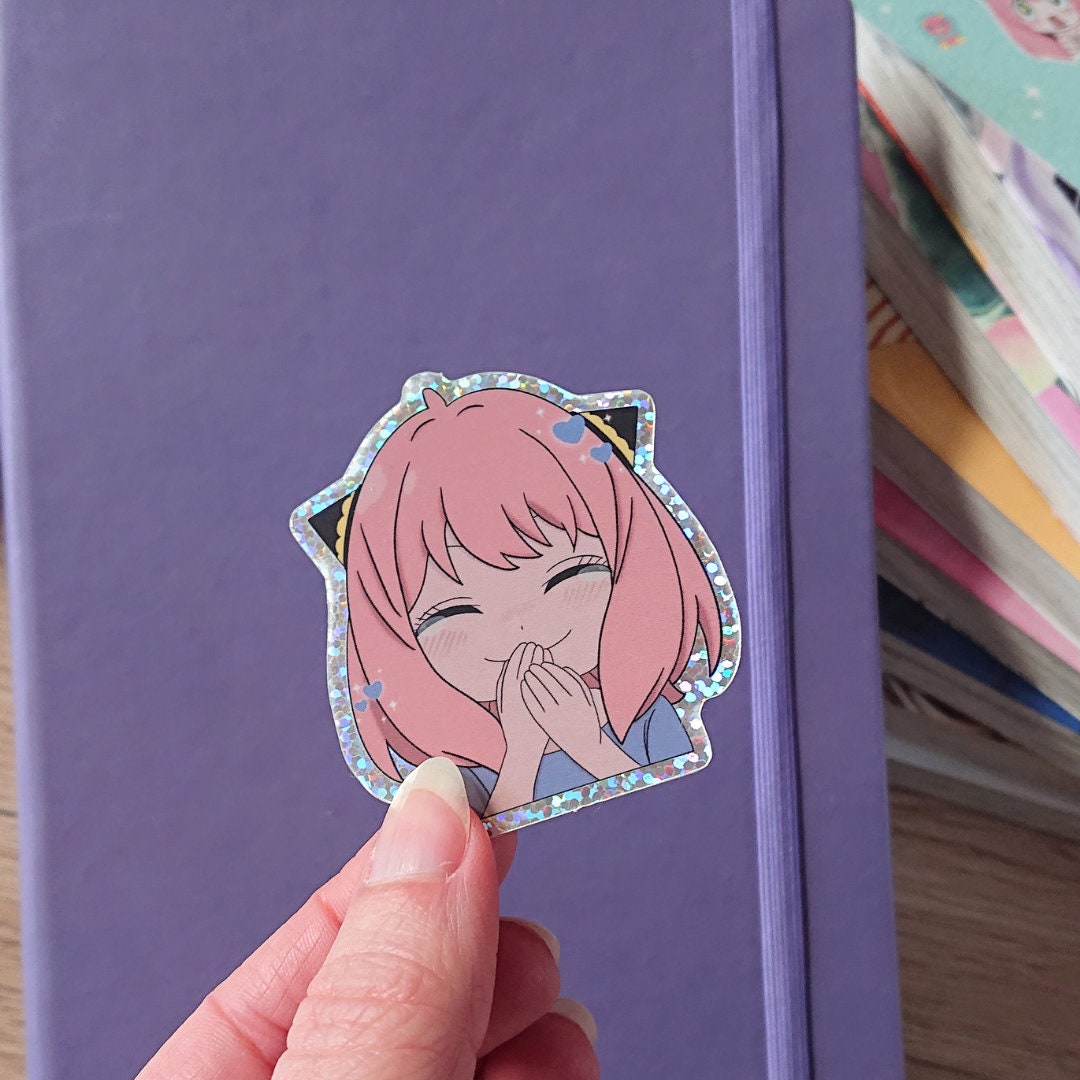 ANYA Glitter Sticker - Etsy