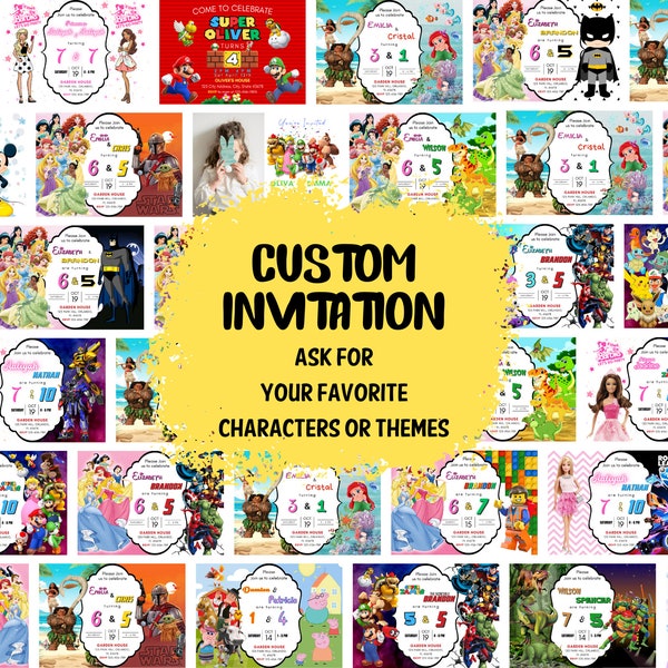Custom Invitation |  Customized Digital Birthday Invitation | Birthday Invitation