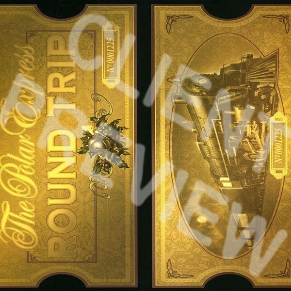 Polar express golden ticket 20oz skinny tumbler wrap