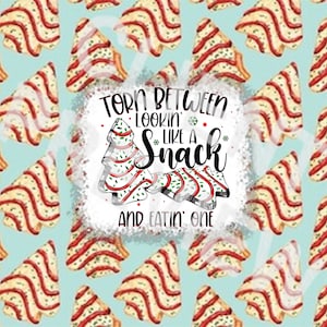 Torn between looking like a snack  20oz skinny tumbler sublimation wrap