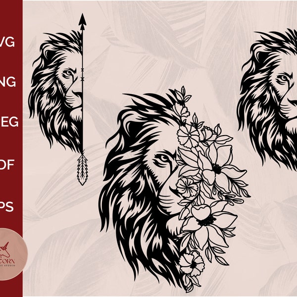 Lion Face svg | Lion Head svg | Lion svg | Lion King svg | Lions Mascot svg | Leo svg | Lion Head | Lion Printable | INSTANT DOWNLOAD