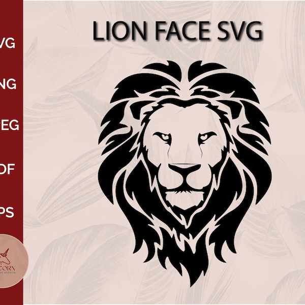 Lion Face svg | Lion Head svg | Lion svg | Lion King svg | Lions Mascot svg | Leo svg | Lion Head | Lion Printable | INSTANT DOWNLOAD