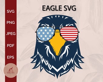Patriotic Eagle svg | American Eagle svg | Eagle Head svg | Flag Eagle svg | Eagle svg for Cricut | Patriot Eagle | INSTANT DOWNLOAD