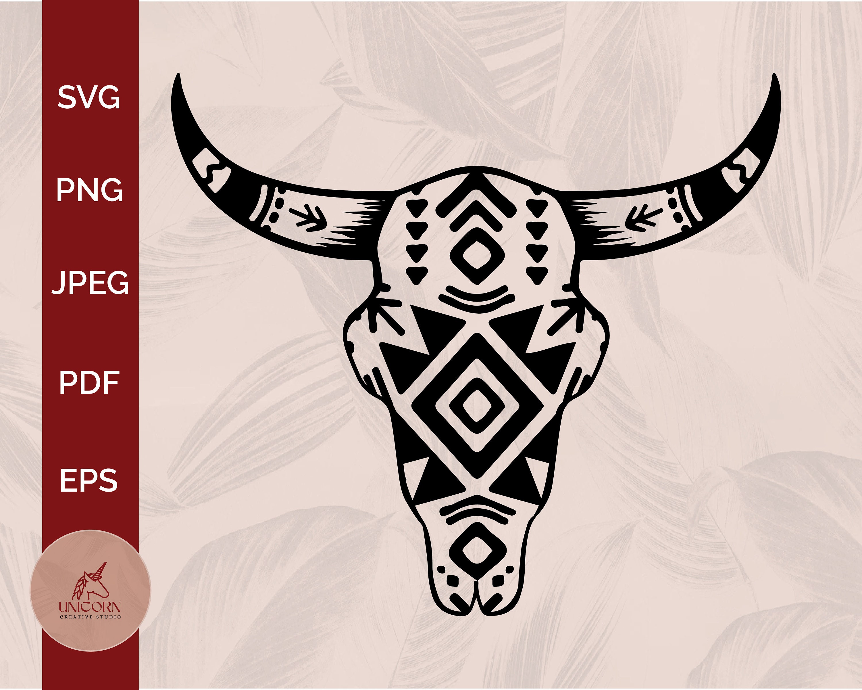 Cow Skull Svg Long Horn Svg Long Horn Skull Svg Bull Skull Png Texas
