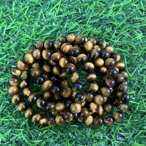 6mm/8mm Natural Tiger Eye Bracelet Stretch Natural Gemstone Bracelet