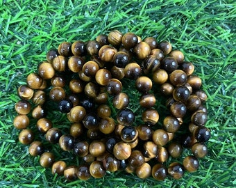 6mm/8mm Natural Tiger Eye Bracelet Stretch Natural Gemstone Bracelet