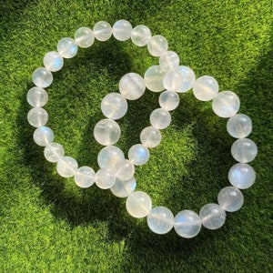 6mm/8mm/10mm 5A Natural Blue Moonstone Bracelet Stretch Natural Gemstone Bracelet