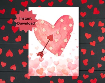 Steck den Pfeil auf das Herz Valentinstag Spiel — Klassenzimmer-Party zum Ausdrucken, die Kinder lieben werden