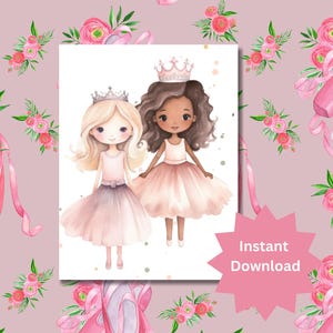 Pin the Crown on the Ballerina, Ballet Theme Party Game, Fun Digital Download for All Ages, Birthday Party Activity, Affordable Shower Game