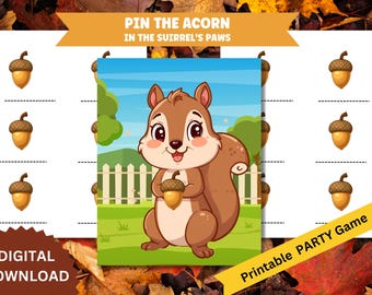 Herbst- und Thanksgiving-Party-Aktivität: Stecken Sie die Eichel auf das Eichhörnchen Gut für das Klassenzimmer und zu Hause