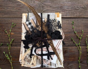 Gothic Romance Ephemera Kit | 50+ Junk Journal Pieces, Romantic Scrapbook Bundle