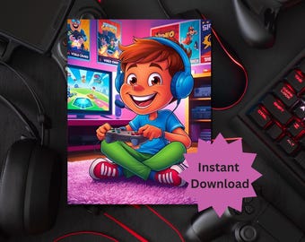 Pin the Controller on the Gamer: Geburtstagsparty Spiel (Digitaler Download)