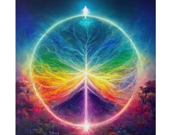 Source, Healing, Divine, Energy Infused, Consciousness, Alignment, Spirituality, Wall Art, Canvas