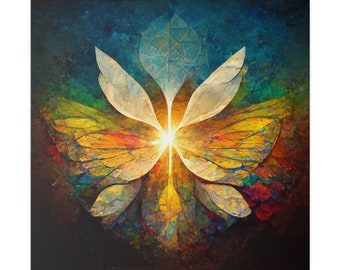 Transformation: Energetically Infused Aligning Art. Matte stretched Canvas