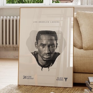Kobe Bryant Black Mamba Art Print: Lakers Snake Silhouette (Digital Download)
