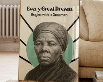 Harriet Tubman Quote Poster: Black History Month Inspirational Art (Digital Download)