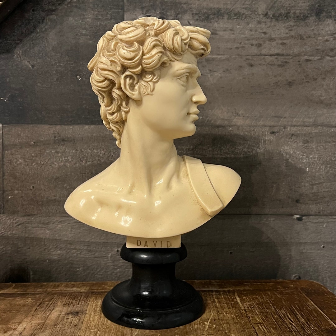 Vintage David Michelangelo Bust Statue Sculpture by G. Ruggeri - Etsy
