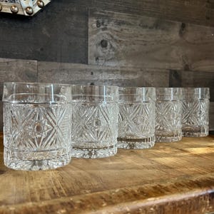 Bohemia Clear Oxford Polter Rocks Glasses - Whiskey Glasses - Old Fashioned Glasses - Set of 5
