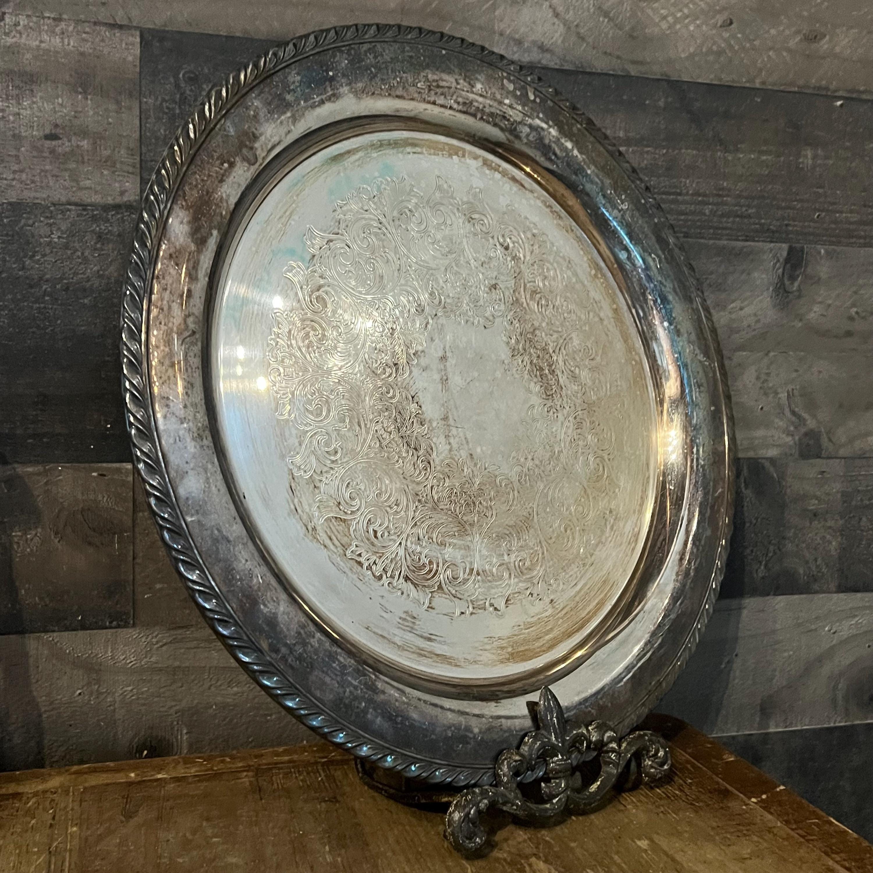 Wm Rogers Silverplate Tray - Etsy Canada