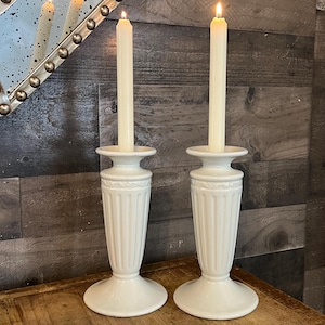 Pair of Vintage Mikasa Italian Countryside Earthenware Candlestick Holders