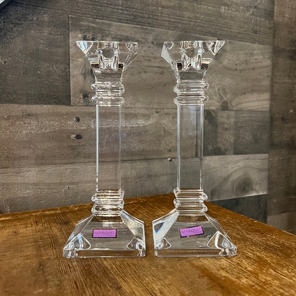 Marquis by Waterford Crystal Candle Holder Etsy