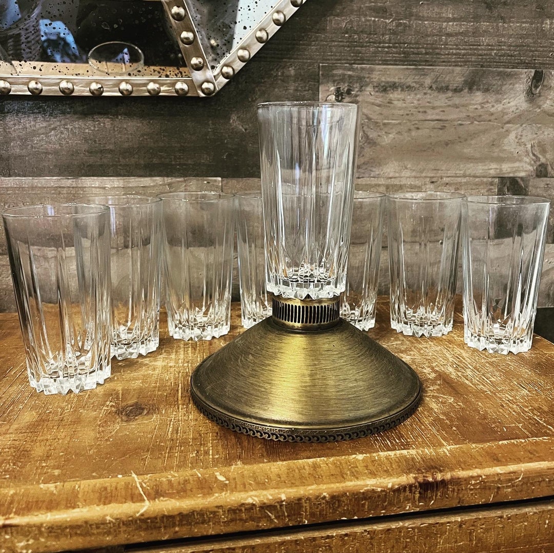 Arcoroc Hussard Clear Cooler Crystal Glasses Set of 8 Crystal Glassware