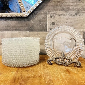 Mikasa Crystal Royal Suite pattern brunch plate - crystal plate - salad plate - dessert plate - lunch plate - dinner plate