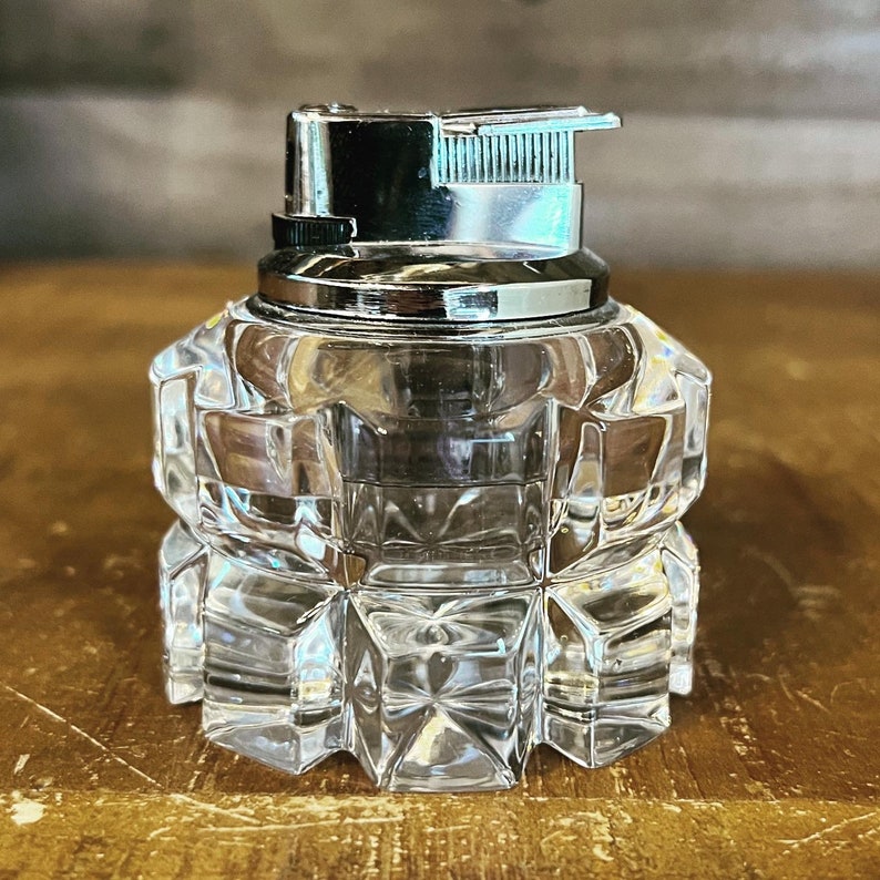 Vintage Mikasa Crystal Table Lighter Vintage Lighter Etsy