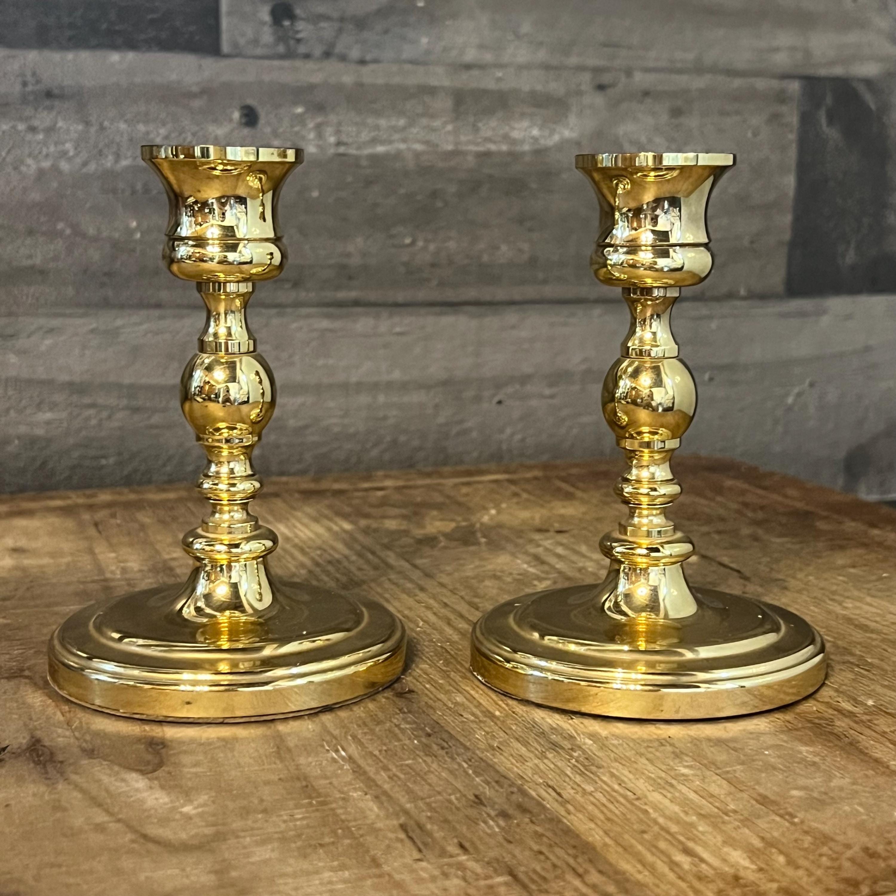 Vintage Pair of Baldwin Brass Candlestick Holders - Etsy