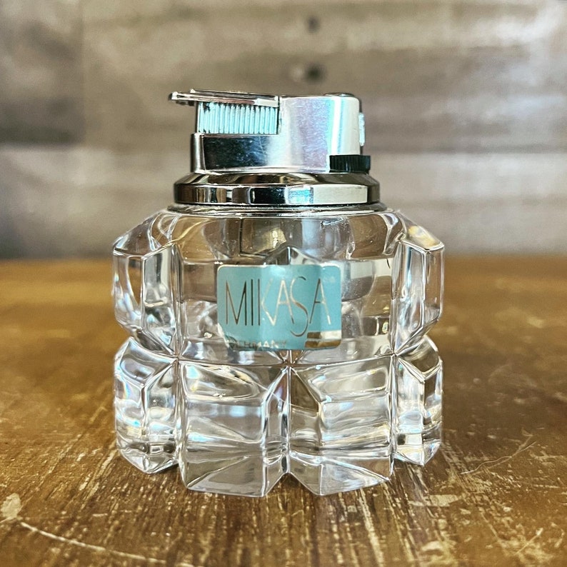 Vintage Mikasa Crystal Table Lighter Vintage Lighter Etsy