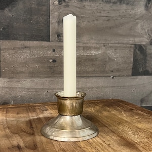 Vintage Leonard Silverplate candlestick holder