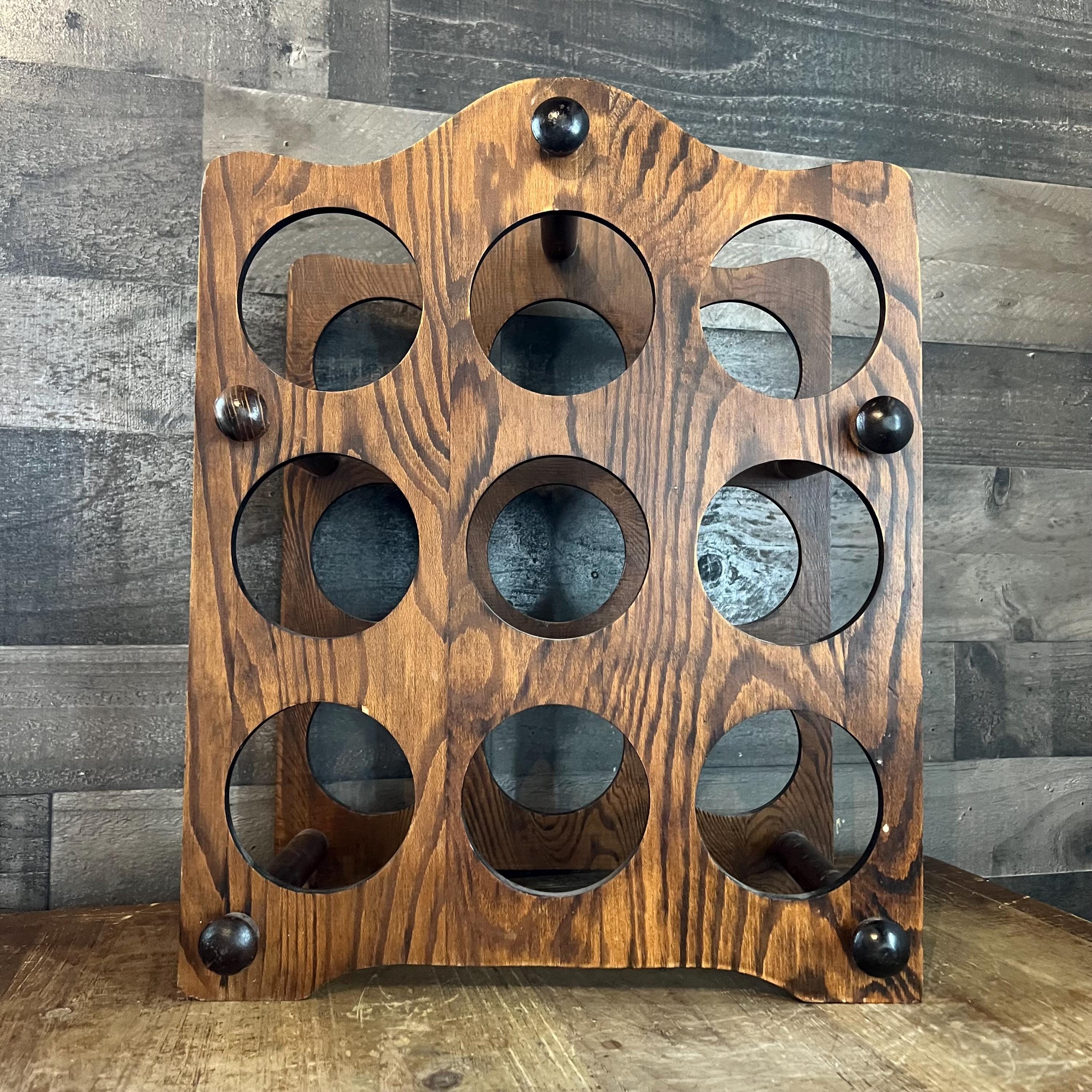 ヴィンテージ木製ワインラック - Etsy 日本