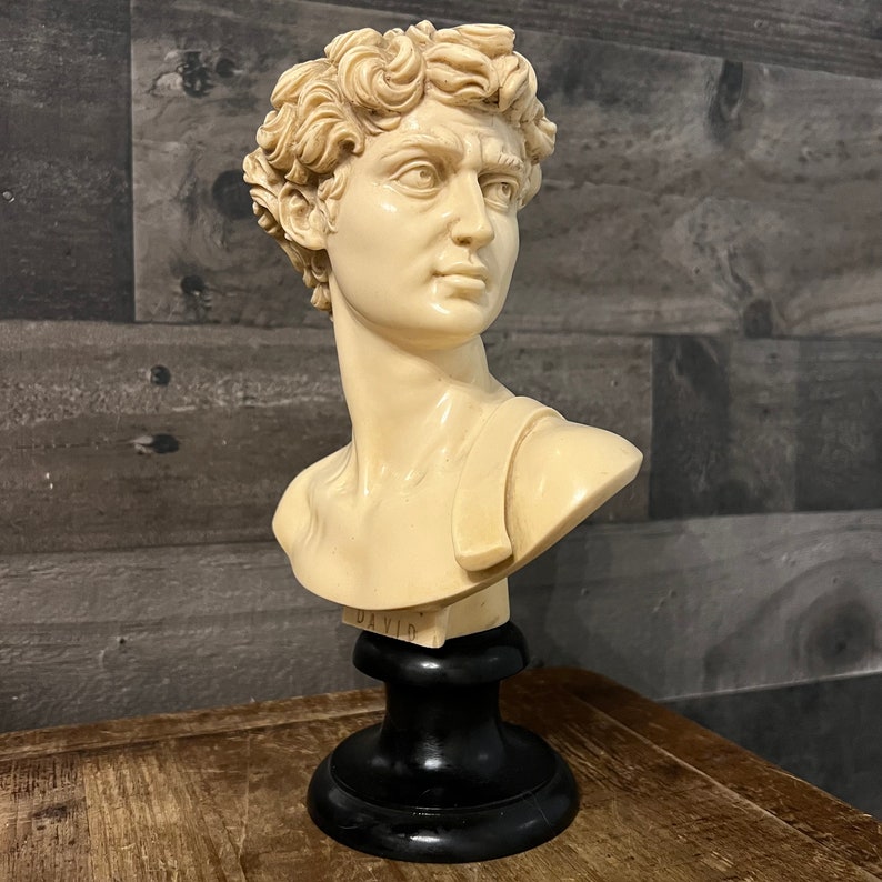 Vintage David Michelangelo Bust Statue Sculpture by G. Ruggeri - Etsy