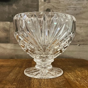 Vintage Gorham Crystal Cherrywood Clear pattern pedestal bowl - crystal candy dish - elegant vase - fruit bowl - table centerpiece