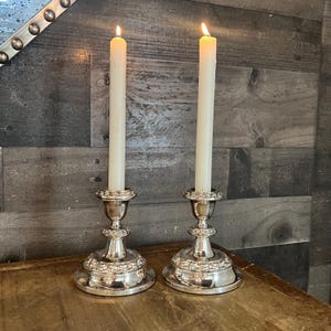 Vintage Silverplated Ianthe Georgian Style Candlestick Holders - Pair