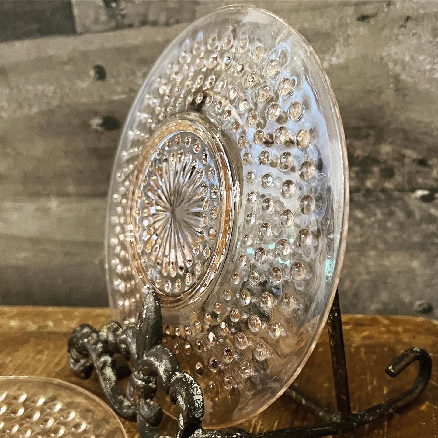 Vintage Set of 6 Pink Depression Glass Hobnail Small Plates Etsy